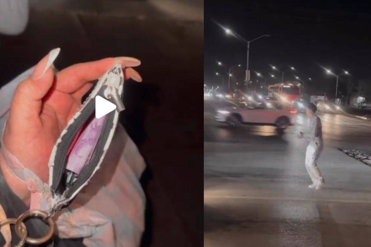 Hombre se pone a bailar en un semáforo para ganar dinero para el camión