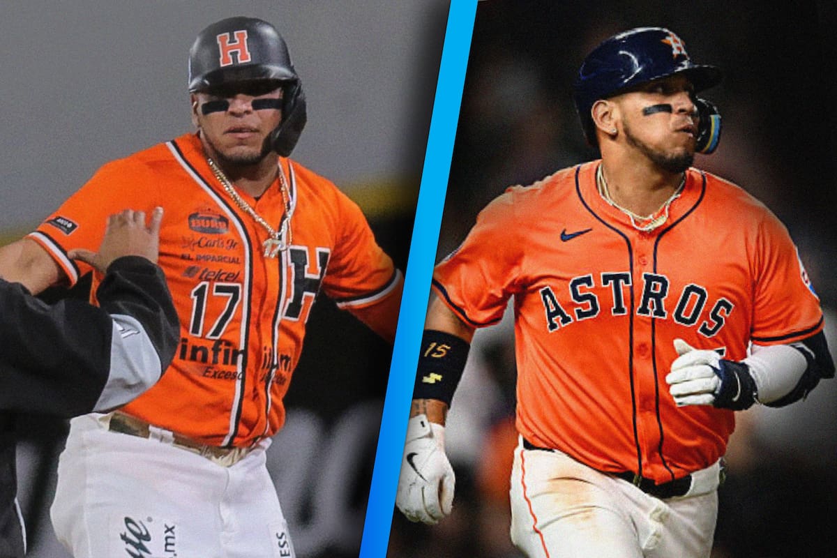 Isaac Paredes con Naranjeros de Hermosillo y los Astros de Houston.