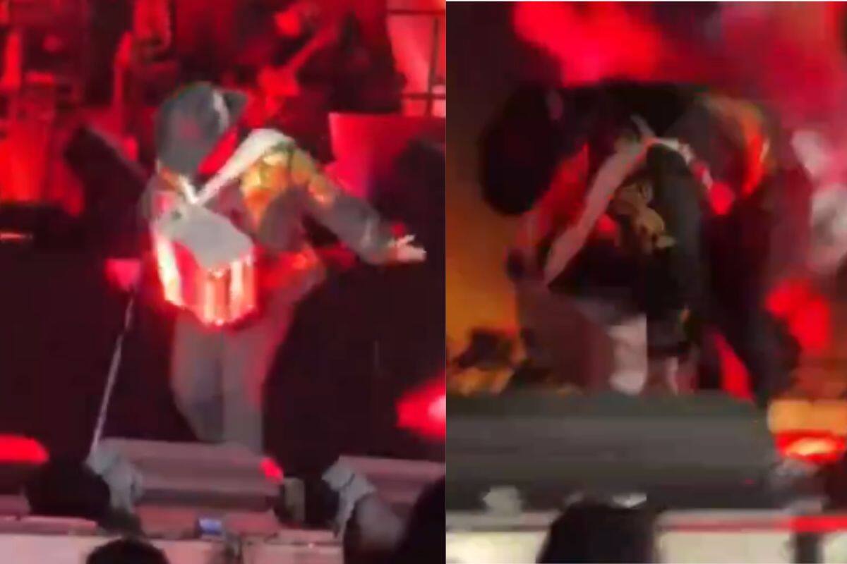 Alfredo Olivas se cae en pleno show en Los Mochis por correr como Naruto