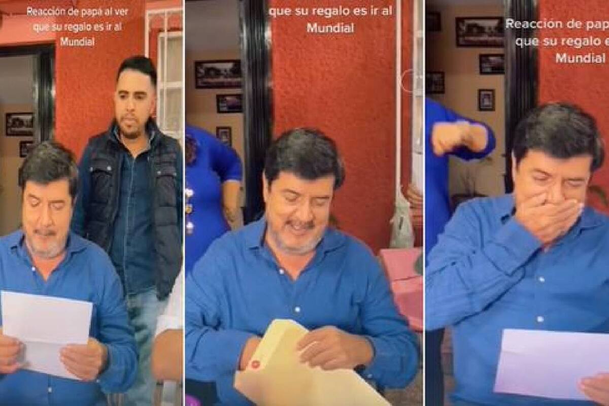 Tras recibir como regalo boletos para el Mundial en Qatar, hombre rompe en llanto por la emoción