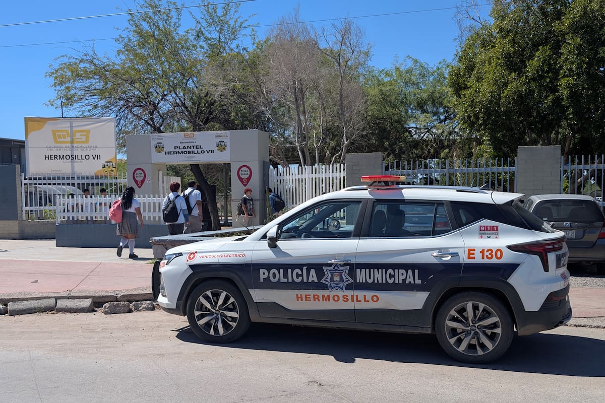 Policía refuerza vigilancia en escuelas de Hermosillo por riñas y mensajes amenazantes
