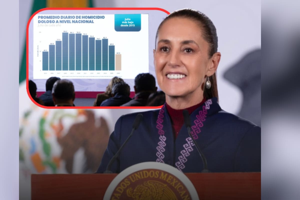 La Estrategia Nacional de Seguridad y la justicia funcionan: en 22 meses, los homicidios dolosos disminuyeron 51%: Presidenta Sheinbaum