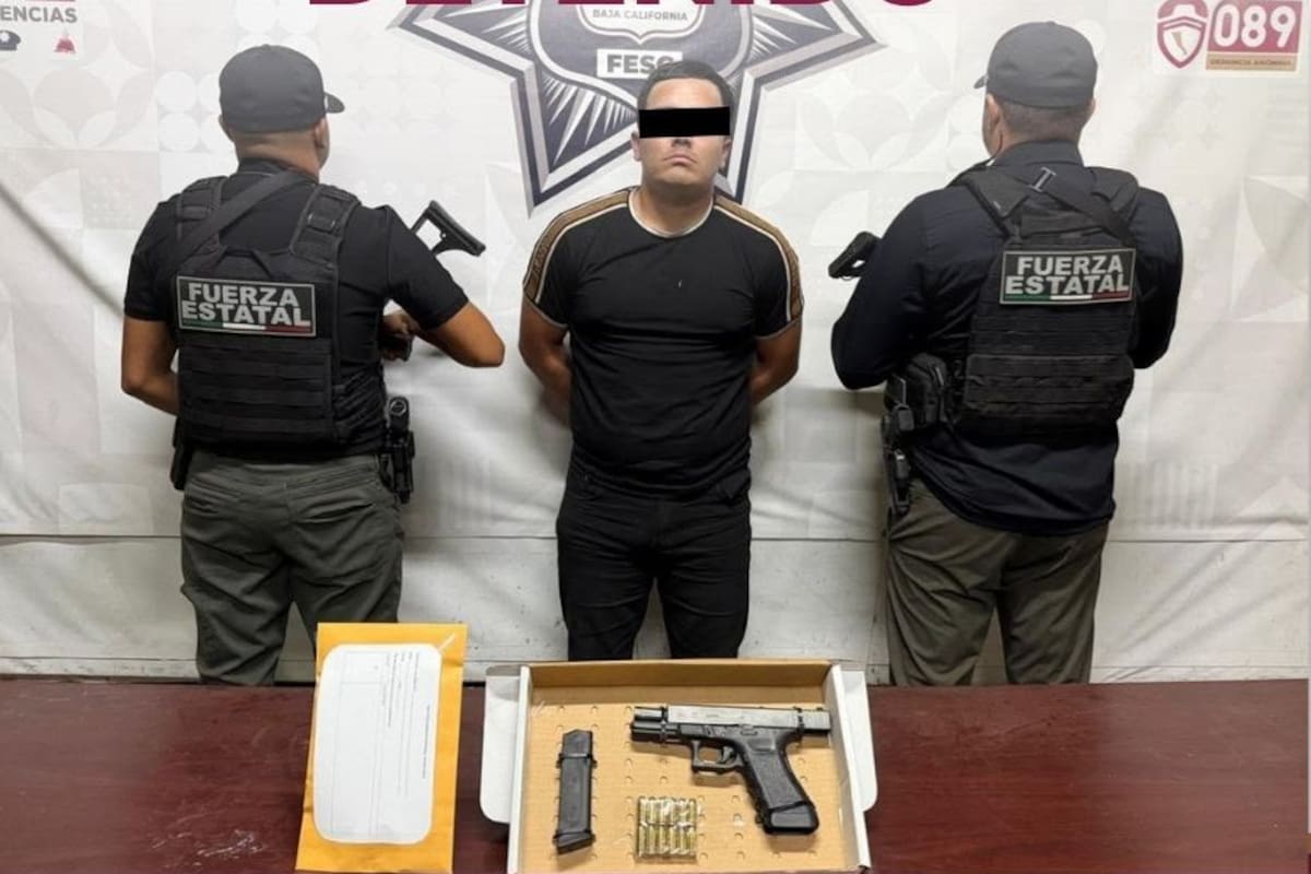 Cae “El Bocho” en Mexicali con 162 gramos de fentanilo y una pistola calibre .40