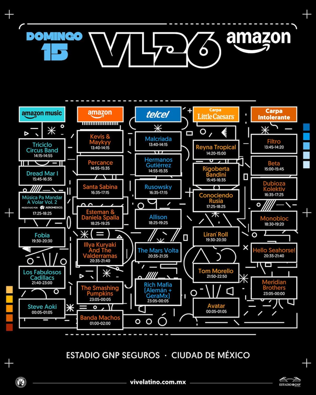 Horario del Vive Latino domingo 15 de marzo | Instagram @vivelatino