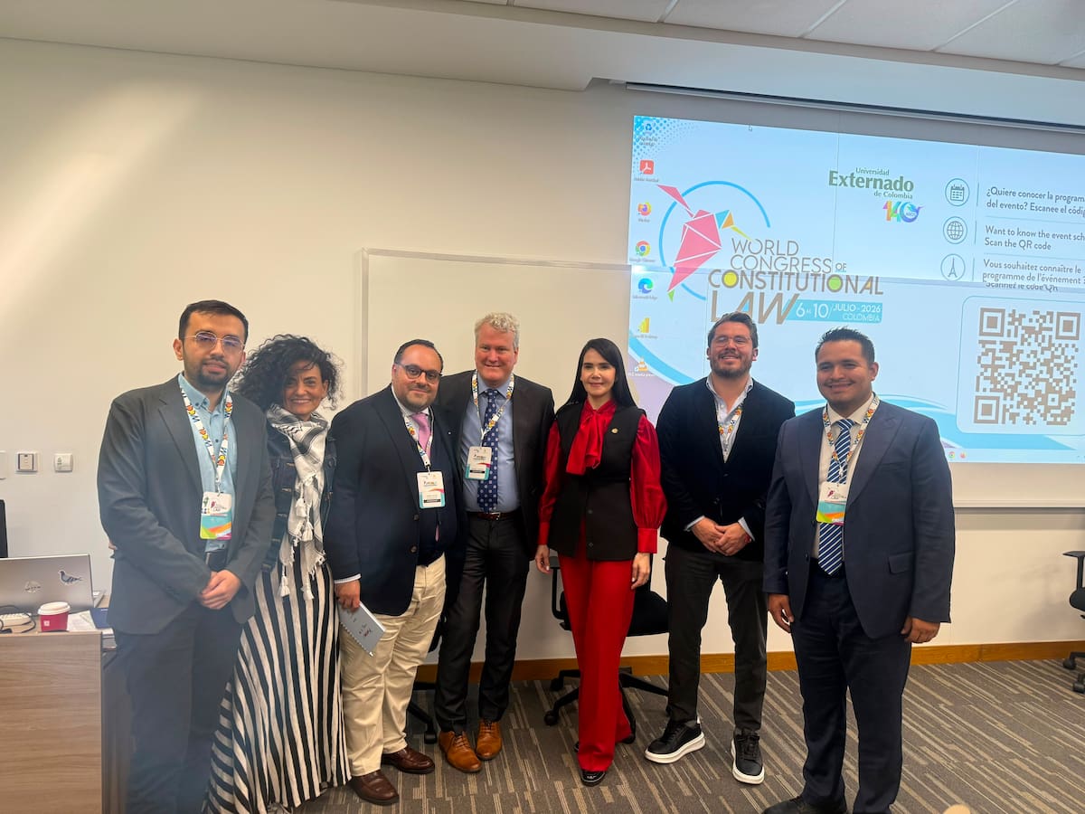 René Cardona Picón representó a México en el Congreso Mundial "Constitucionalismo Sostenible: Respuesta para un mundo en cambio", realizado en Bogotá, Colombia. Foto: Cortesía.