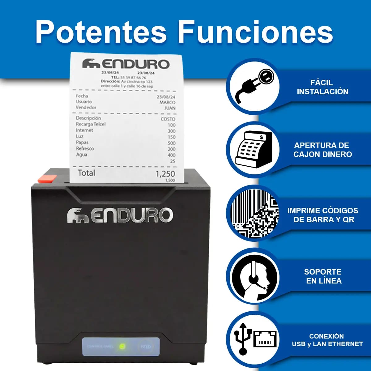Impresora térmica de recibos y comandas | Mercado Libre