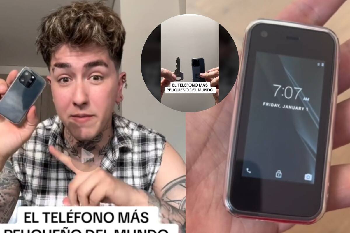 Influencer compra el celular más pequeño del mundo; solo mide 4 cm