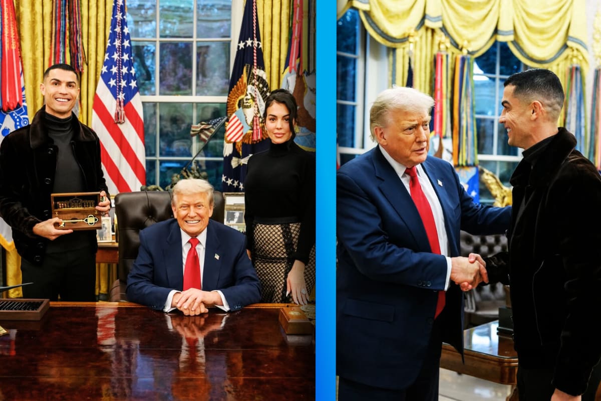 Este es el valioso regalo que le dio Donald Trump a Cristiano Ronaldo en su visita a la Casa Blanca