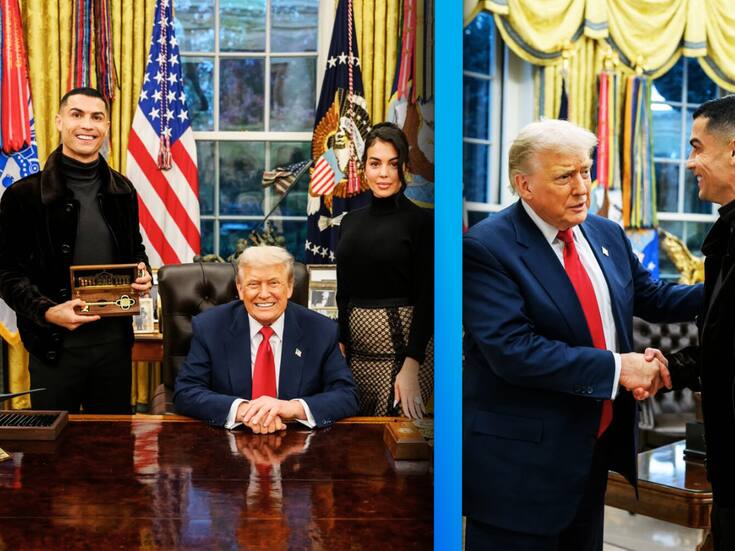 Este es el valioso regalo que le dio Donald Trump a Cristiano Ronaldo en su visita a la Casa Blanca