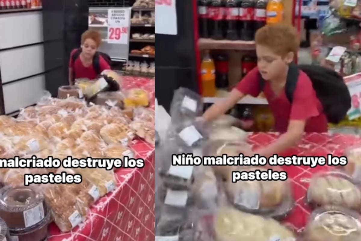“Él bien sabe que no le pueden hacer nada, por eso lo hace”: Niño se vuelve viral tras tirar todos los pasteles de exhibición en un supermercado