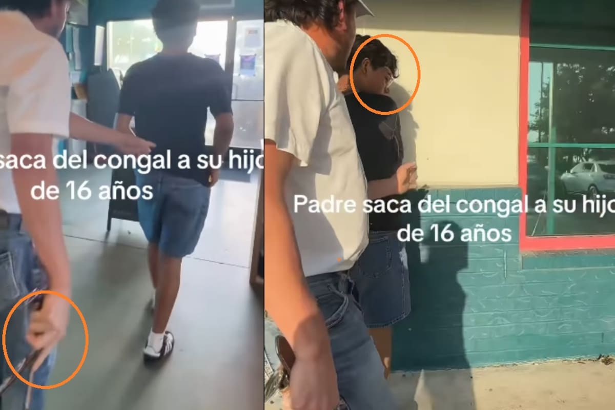 Padre saca a su hijo de 16 años de un prostíbulo con cinturón en mano y se vuelve viral