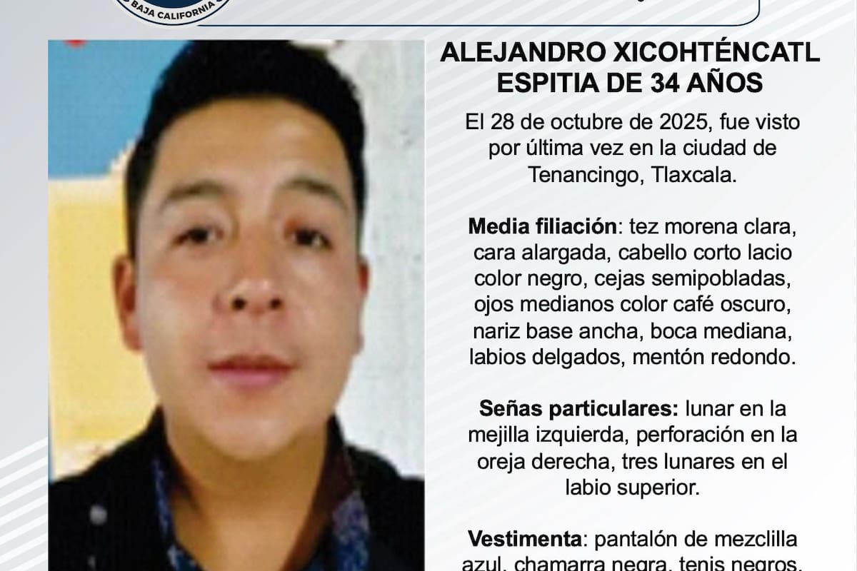 Se busca a Alejandro Xicohténcatl Espitia de 34 años