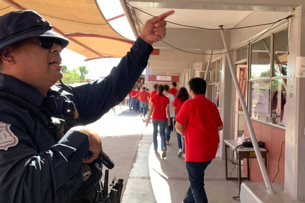Realizan simulacro de tiroteo en escuela de Mexicali