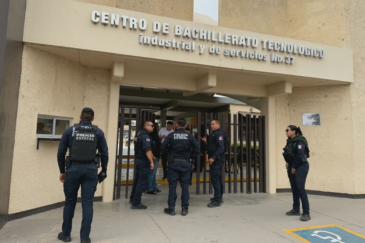 Activan operativo en el CBTIS 37 por presunta amenaza de tiroteo