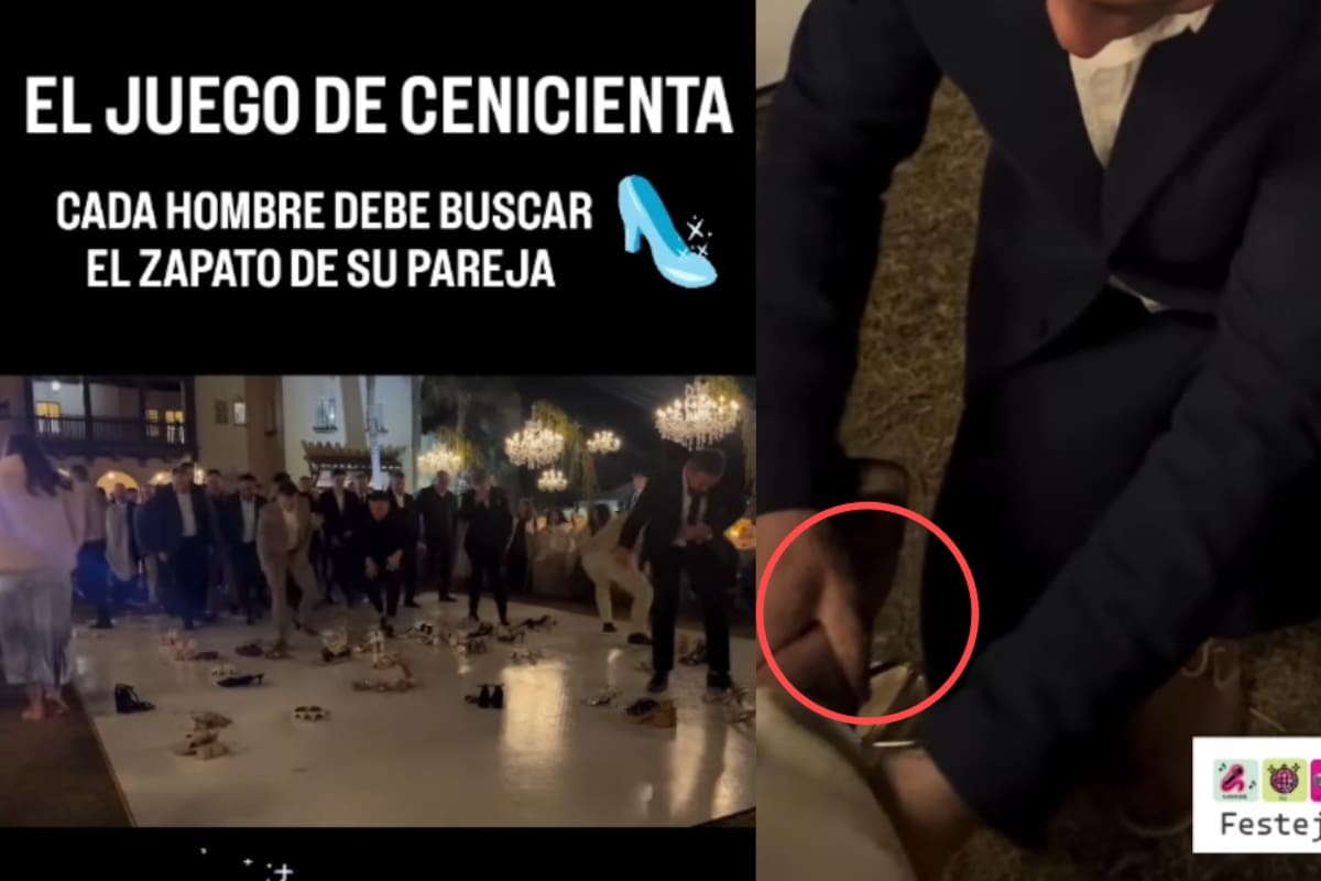 “Como en un cuento”: el juego de la Cenicienta que convirtió una boda en fenómeno viral
