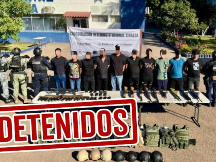 Operativo en Culiacán: 10 detenidos, arsenal y equipo táctico asegurado tras denuncia anónima