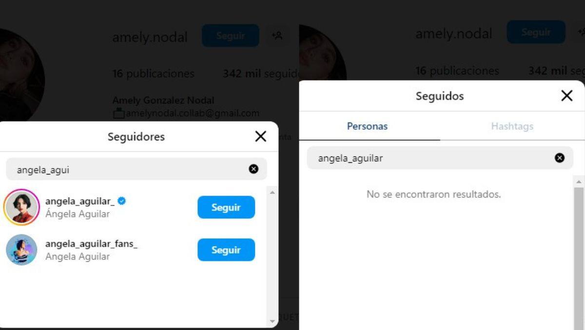 Amely no sigue a Ángela Aguilar en sus redes sociales