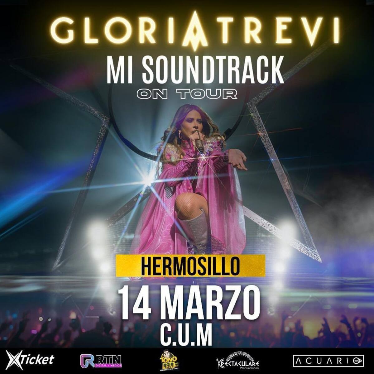 Gloria Trevi anuncia su regreso a Hermosillo con la gira “Mi Soundtrack on Tour”.