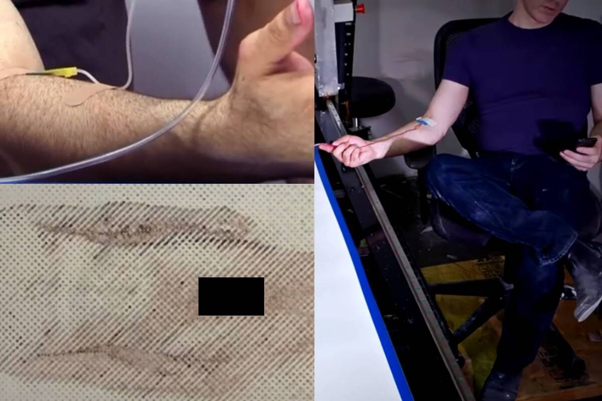 Ted Lawson: El artista que usó su propia sangre para pintar un autorretrato