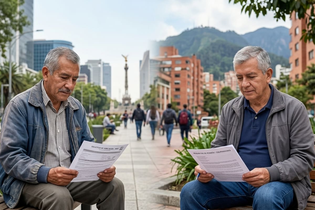 Mientras en México los hombres necesitan 875 semanas cotizadas en 2026 para pensionarse bajo la Ley 97 del IMSS, en Colombia el requisito general es de 1,300 semanas, una diferencia de 425 semanas entre ambos países