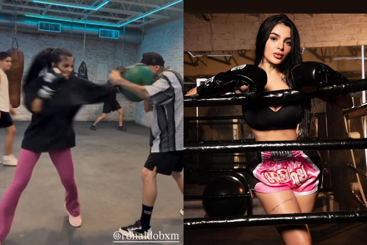 Karely Ruiz sorprende con su intenso entrenamiento para su pelea de box en Stream Fighters 4, a solo seis meses de haber dado a luz