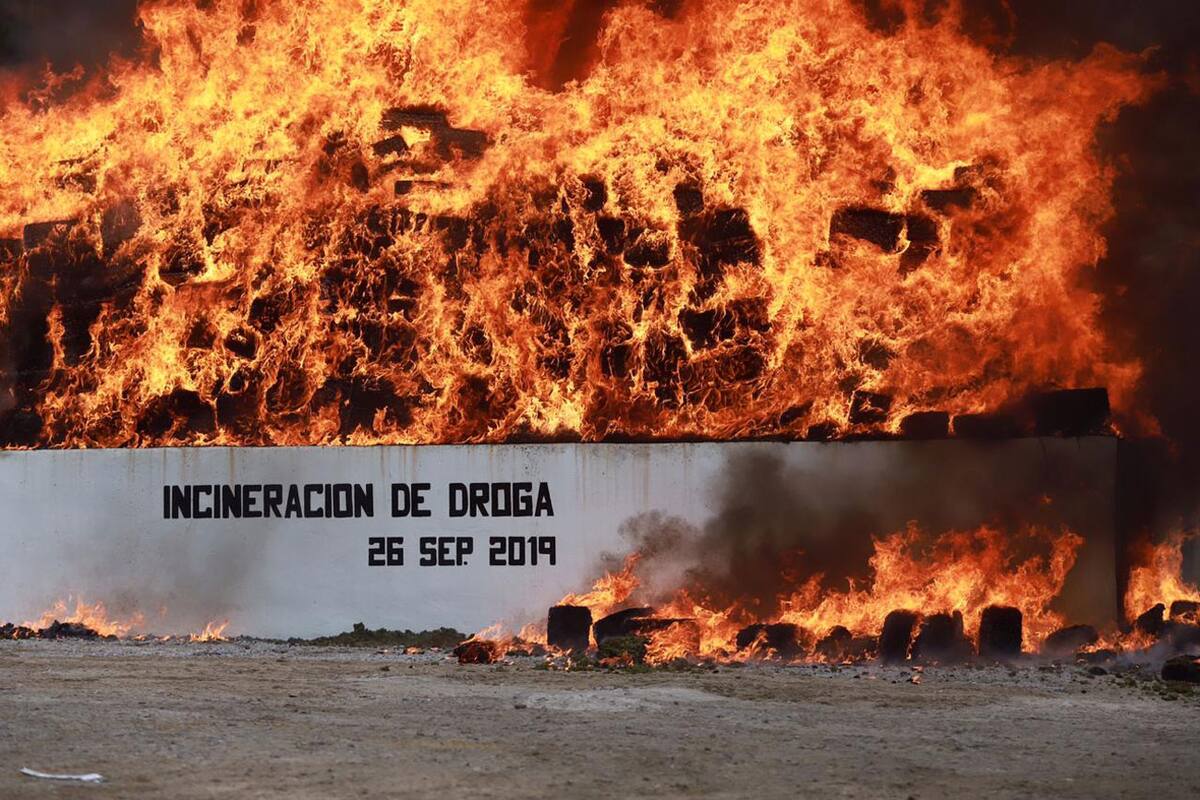 Incineran más de 27 toneladas de droga en el Aguaje de la Tuna