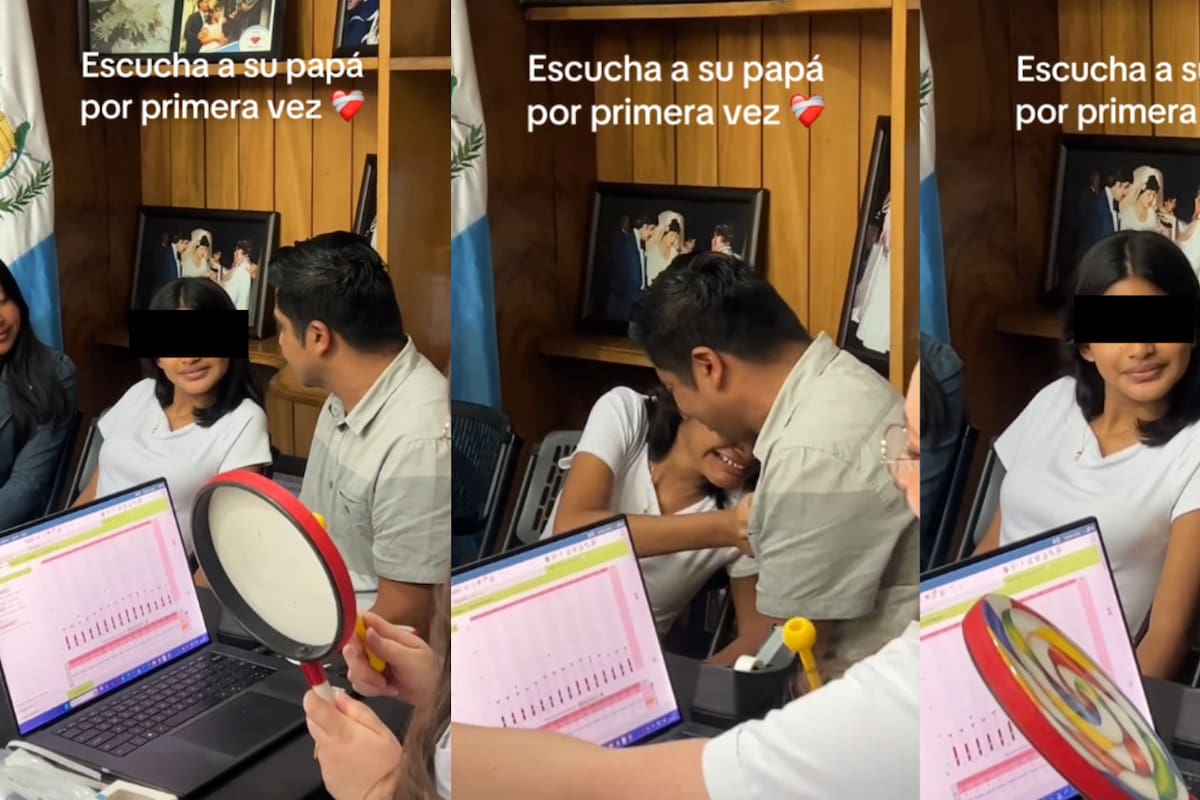 VIDEO: Niña con problemas auditivos escucha por primera vez la voz de su padre