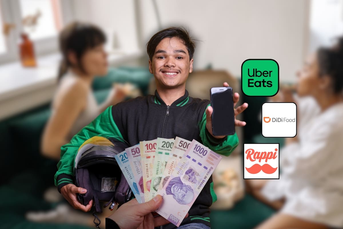 Esto ganan al mes los repartidores de aplicaciones como Uber Eats, Rappi y Didi Food luego del aumento del salario mínimo en 2025