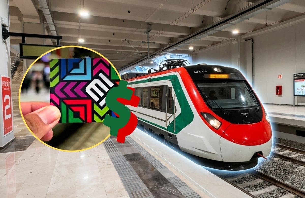 El nuevo Tren Buenavista-AIFA arrancó operaciones con tarifa promocional de 45 pesos al aeropuerto y viajes desde 11.50 pesos entre estaciones intermedias. | Foto: Captura de pantalla/Especial GH/Generada con IA.