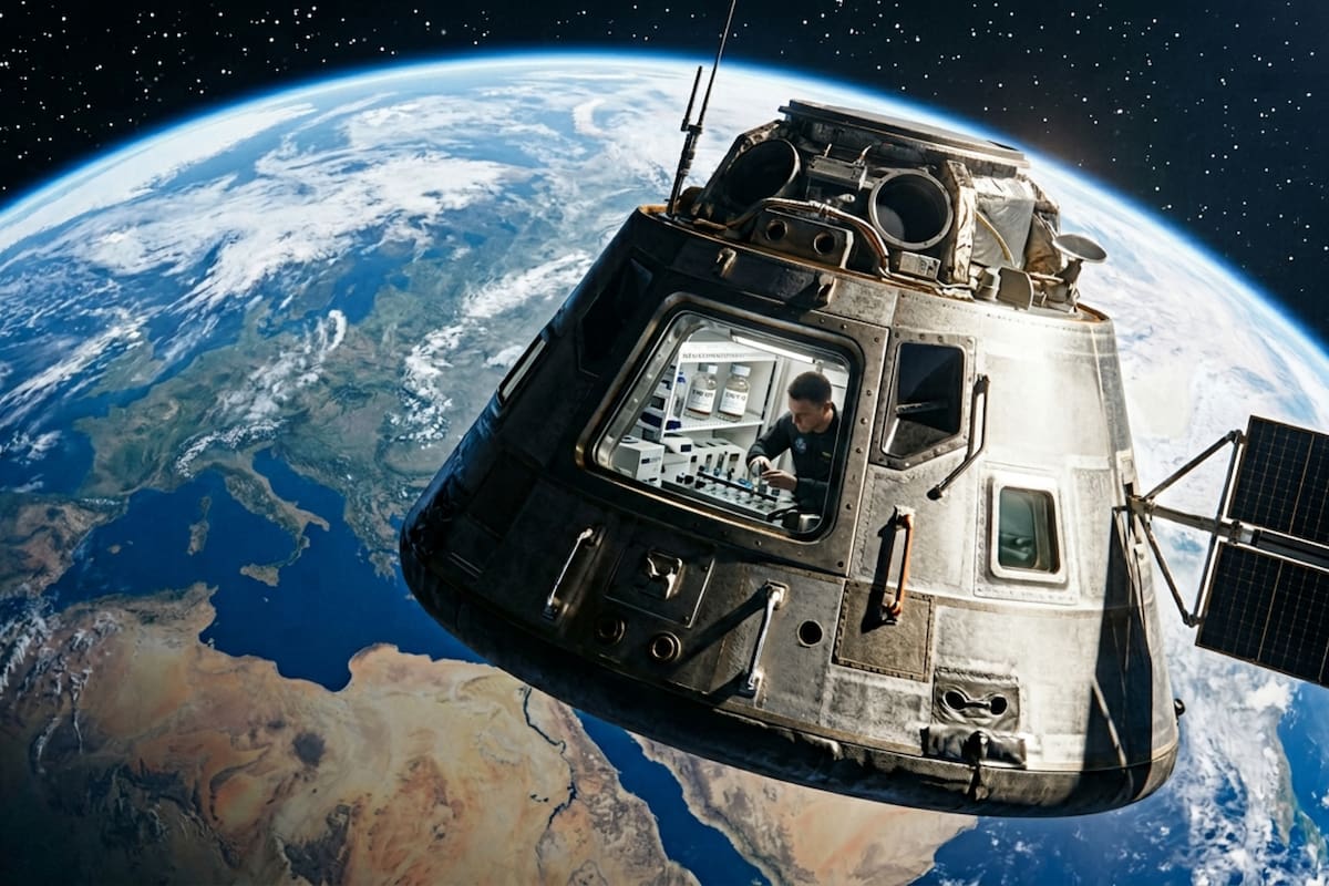 Dos farmacéuticas empezaron a fabricar medicamentos en el espacio sin depender de la NASA y buscan cristalizar tratamientos para enfermedades pulmonares raras porque la microgravedad crea moléculas más estables que duran más, requieren menos frío y podrían aplicarse con menos efectos secundarios