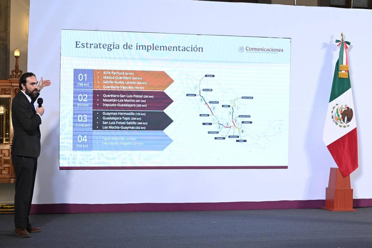 Andrés Lajous Loaeza, director general de la Agencia Reguladora de Transporte Ferroviario, detalló sobre la construcción de tren de pasajeros en México. | Crédito: Presidencia
