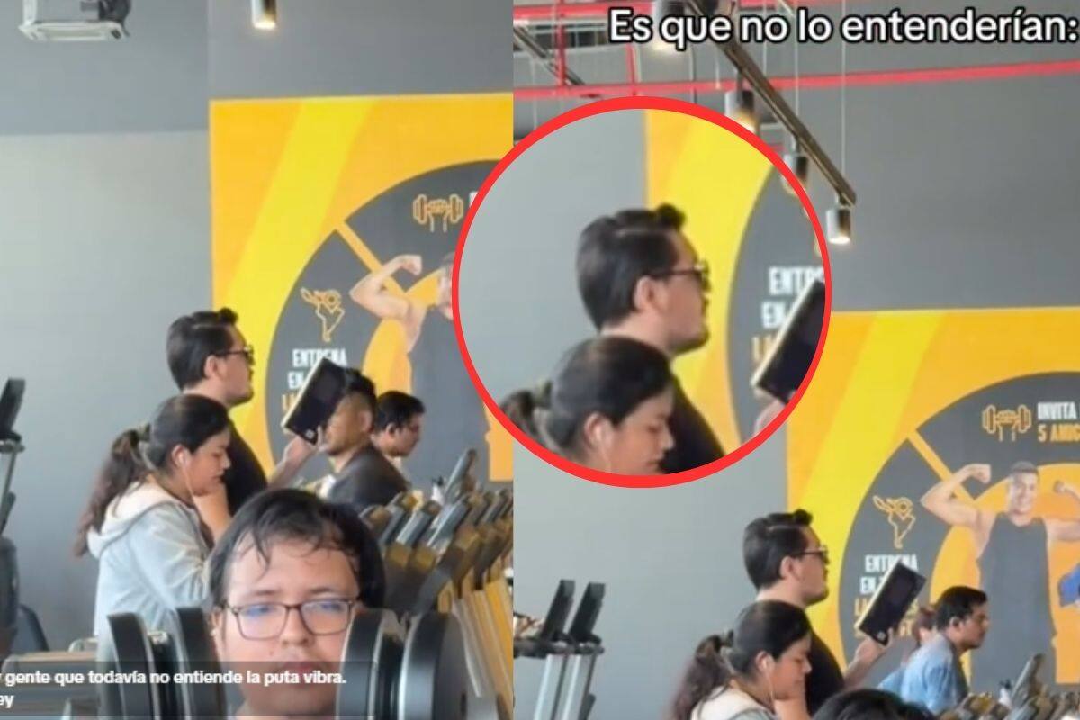Hombre se viraliza por estar leyendo mientras hace ejercicio
