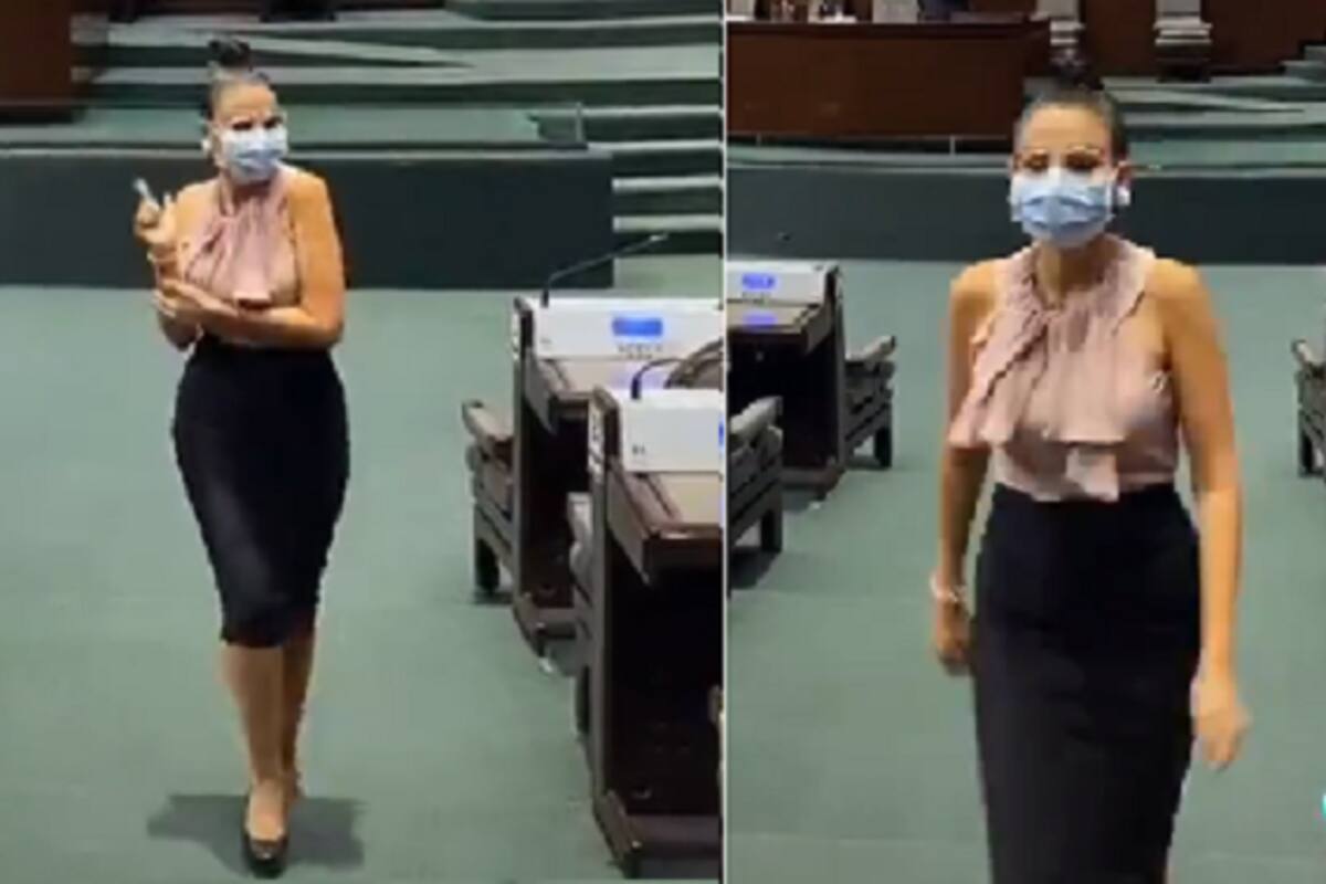 Diputada Nayeli Salvatori simula disparar en Cámara al ritmo de reguetón