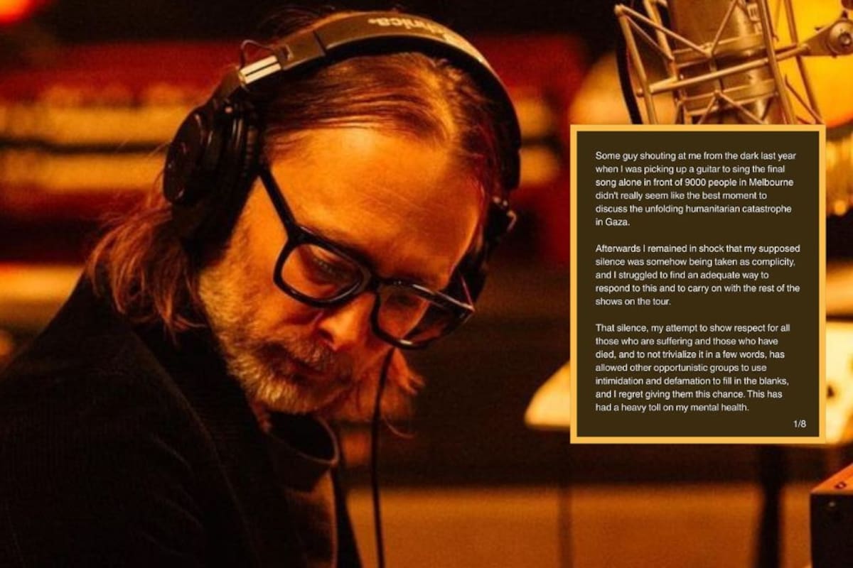Thom Yorke se pronuncia sobre el conflicto en Gaza y condena el extremismo