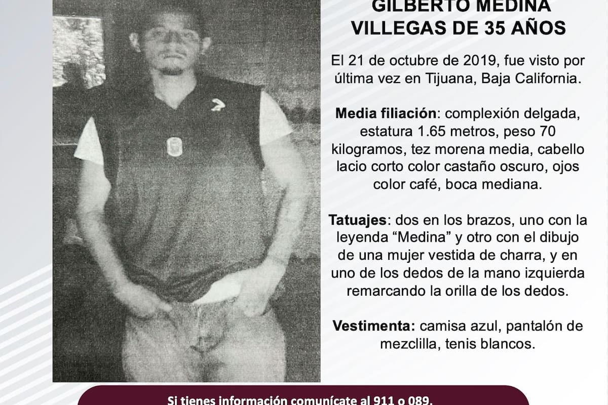 Se busca a Gilberto Medina Villegas de 35 años de edad