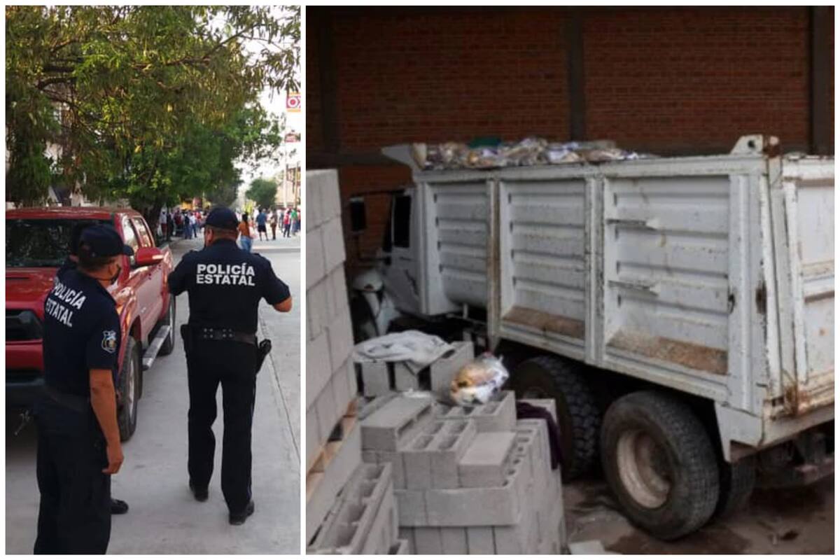 Aseguran camión con despensas en bodega municipal de Mexquitic