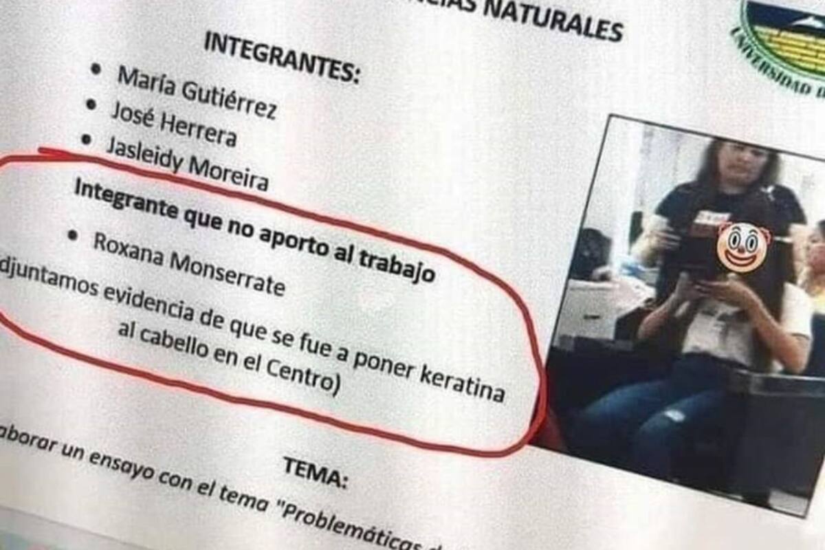 Fue a la estética en lugar de ayudar a su equipo en tarea de la escuela