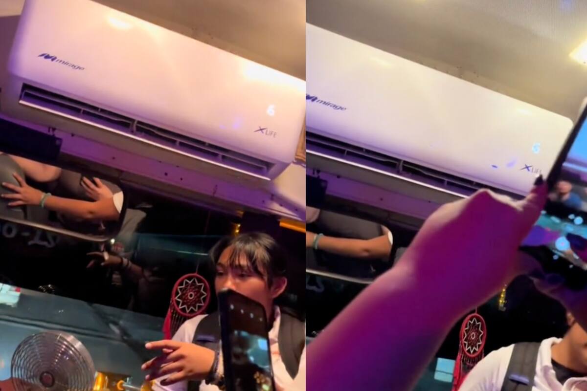 VIRAL: conductor de transporte público instala minisplit en su camión para combatir el calor extremo