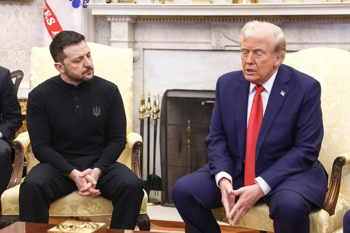 Trump se enzarza con Zelenski y le dice que no tiene "una buena mano" para dictar nada. | Crédito: EFE/EPA/JIM LO SCALZO / POOL