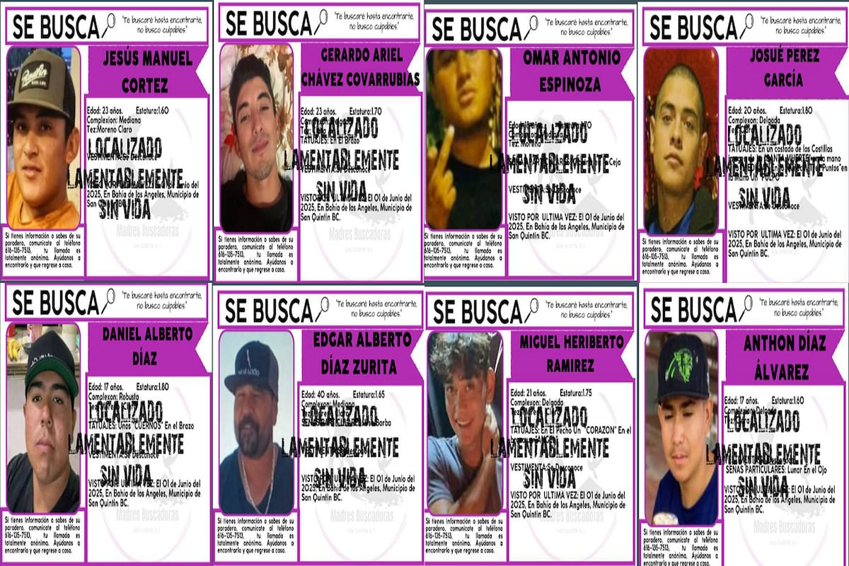 Confirma colectivo identidad de 8 cuerpos localizados en Bahía de los Ángeles