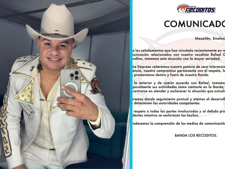 Luego de ser acusado por maltrato físico, psicológico y emocional en contra de su esposa, vocalista de Los Recoditos queda suspendido temporalmente de la banda