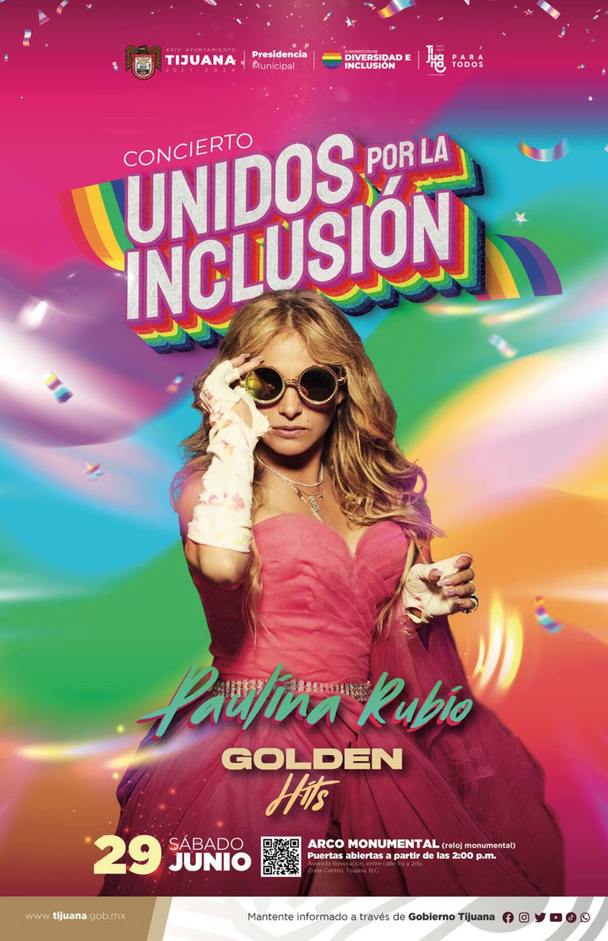 Paulina Rubio será la madrina del orgullo LGBT+ en Tijuana.