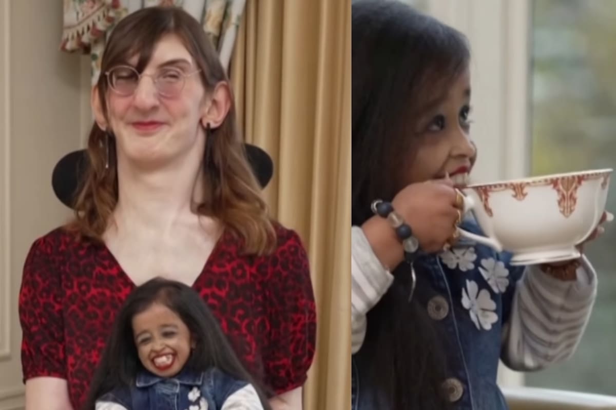 La mujer más pequeña del mundo conoce a la mujer más alta del mundo: así fue su extraordinario encuentro