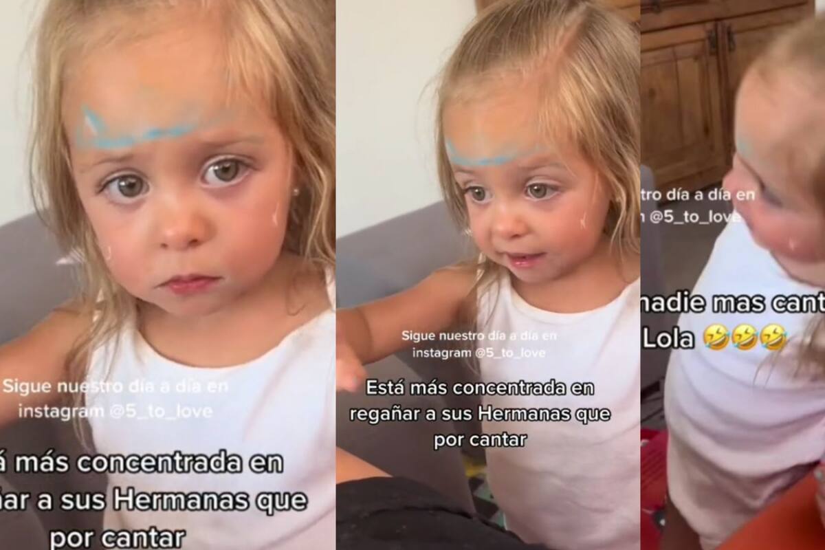 Niña no deja que sus hermanas canten la canción “La Vaca Lola”