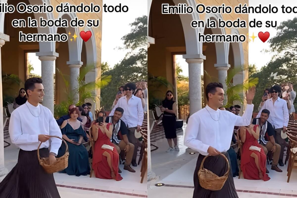Emilio Osorio desata controversia por su vestimenta en la boda de su hermano