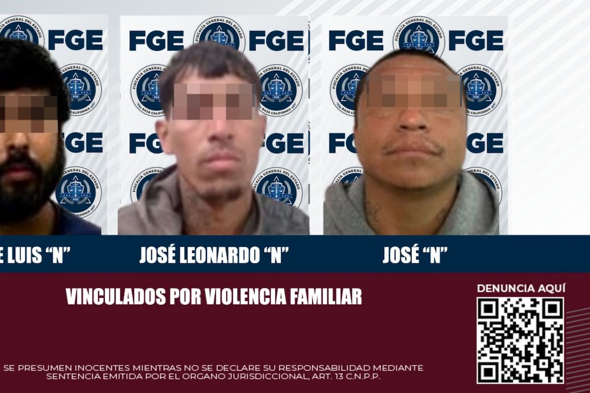 Dan prisión preventiva a tres hombres por violencia familiar