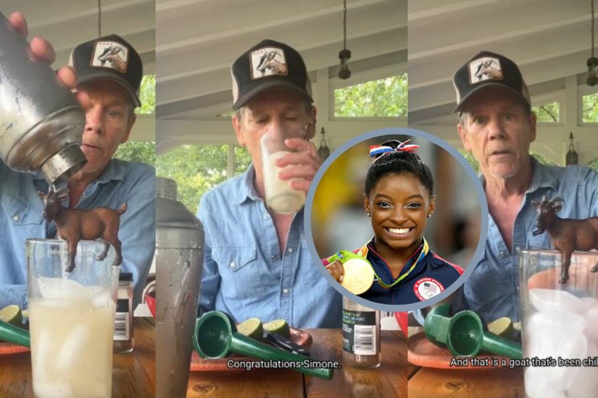 Kevin Bacon crea un cóctel en honor a Simone Biles