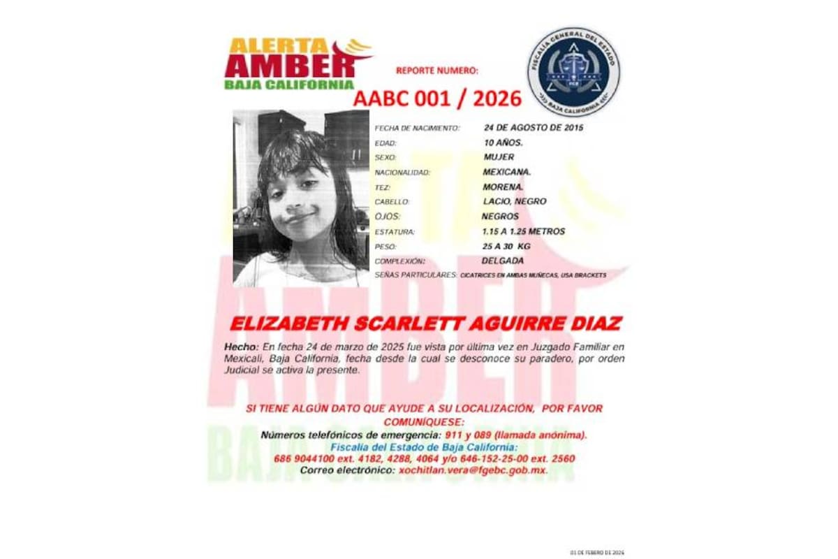 Buscan a niña de 10 años que desapareció en el Juzgado Familiar de Mexicali