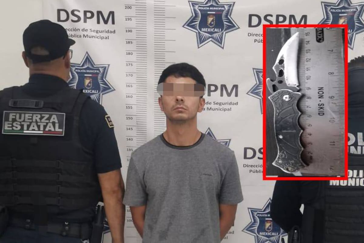 Lo sorprenden con navaja; tenía orden de aprehensión por homicidio