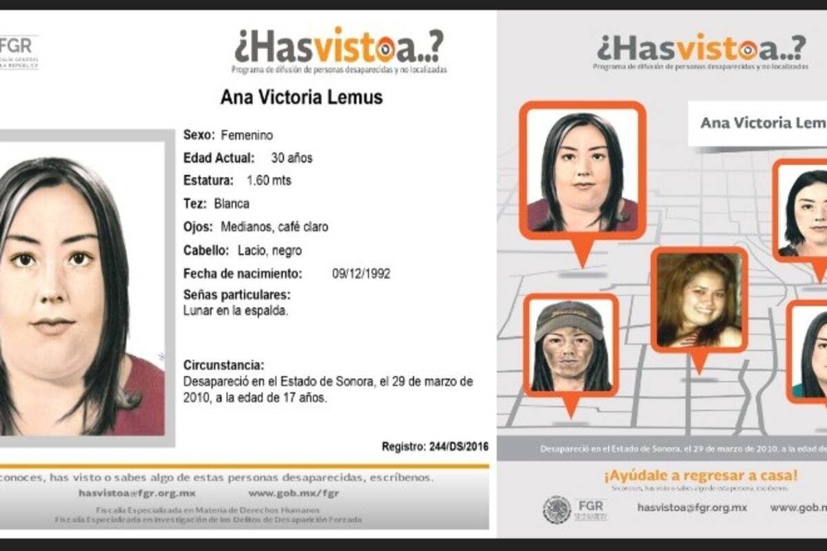 Se solicita ayuda para localizar a Ana Victoria Lemus